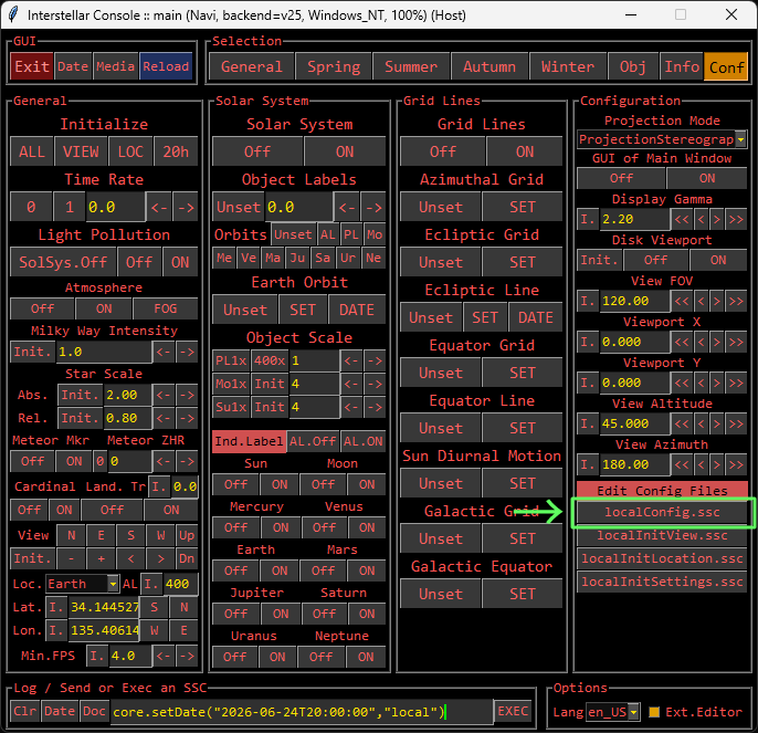 Edit button in localConfig.ssc