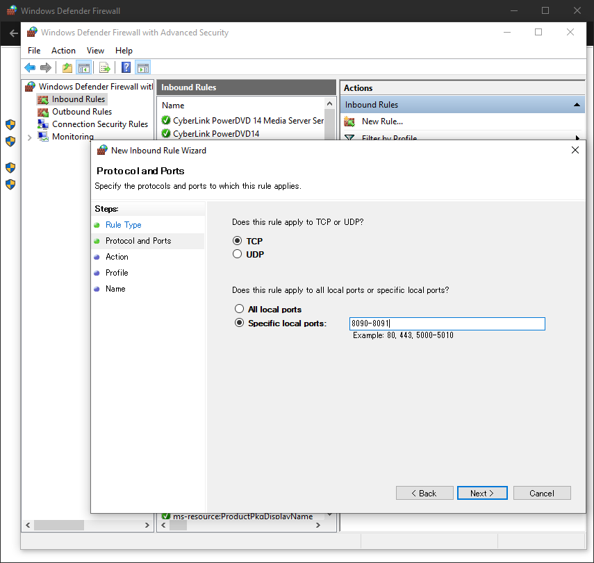 Windows Defender FW